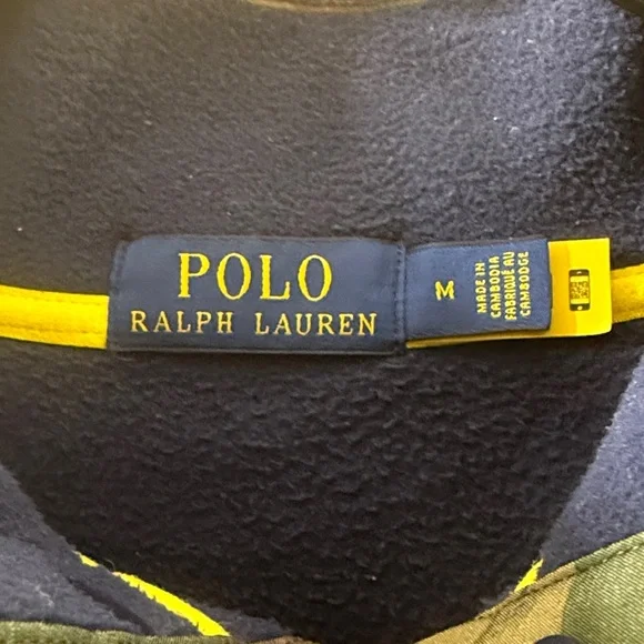 Polo Ralph Lauren Navy and camo Fleece Pullover P-93 RLPC67